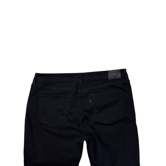 Levis 721 Jeans Womens 34 Black High Rise Skinny Tapered Stretch Goth Grunge - Picture 3 of 12